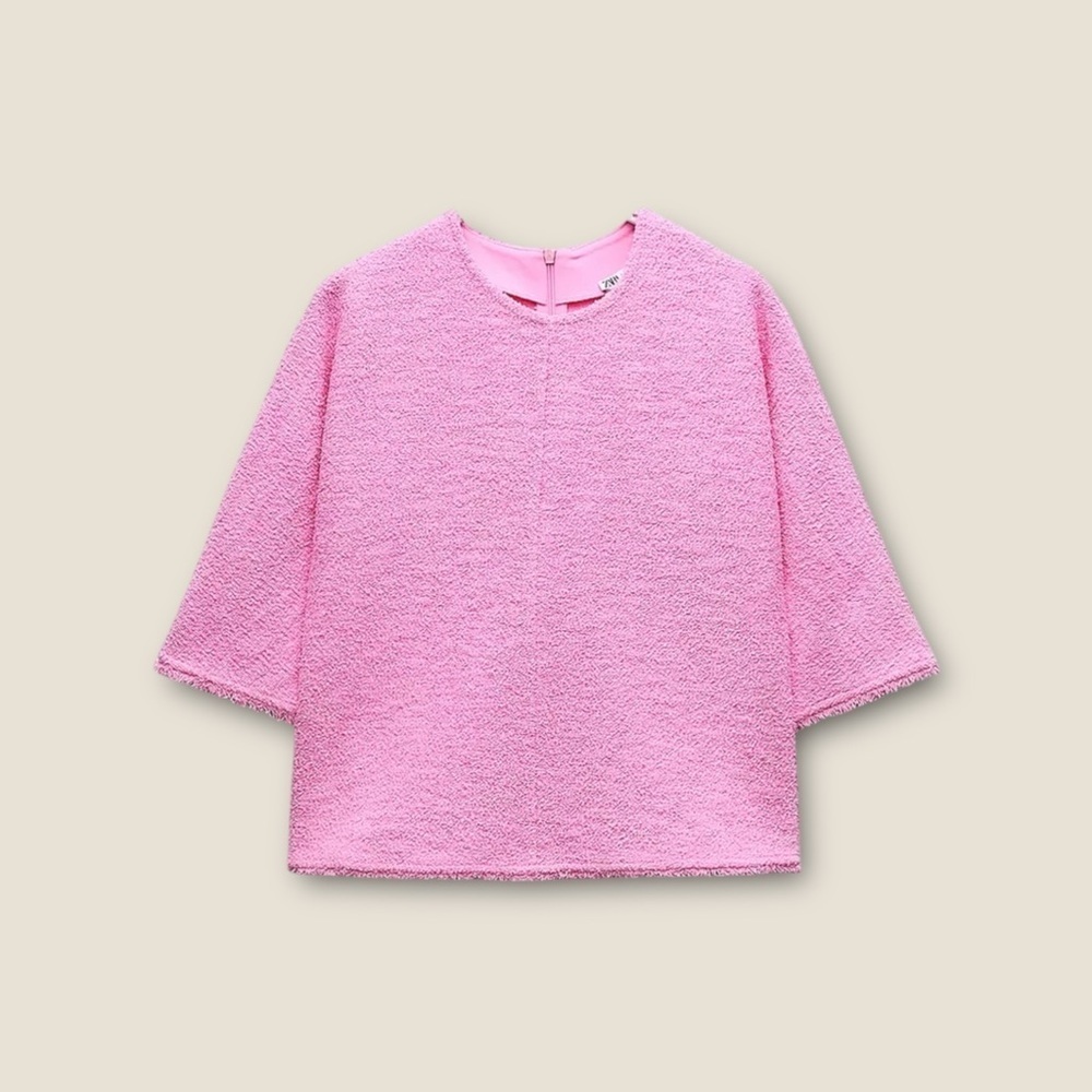 EUC Zara Structured Jacquard Shirt